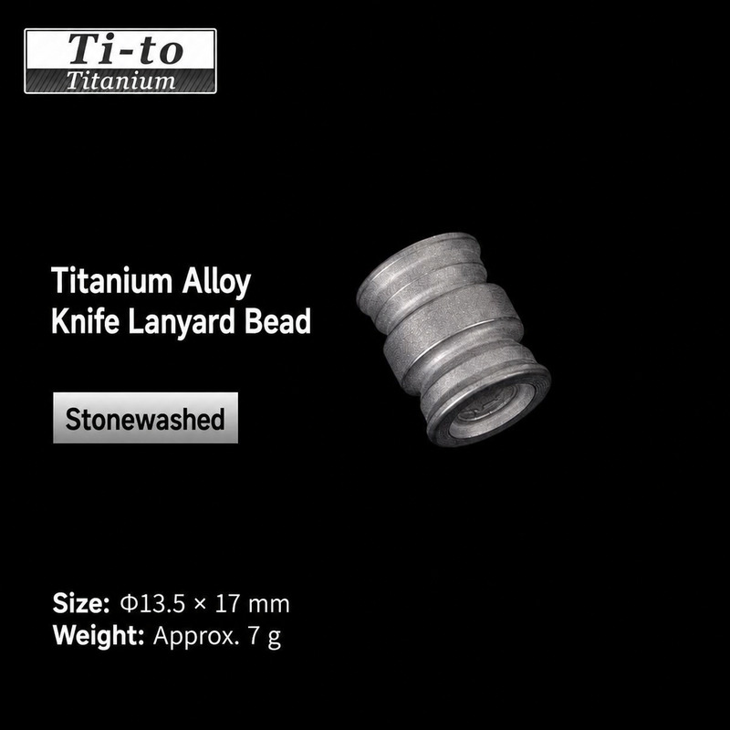Titanium Alloy Paracord Bead 13.5mm Through Hole